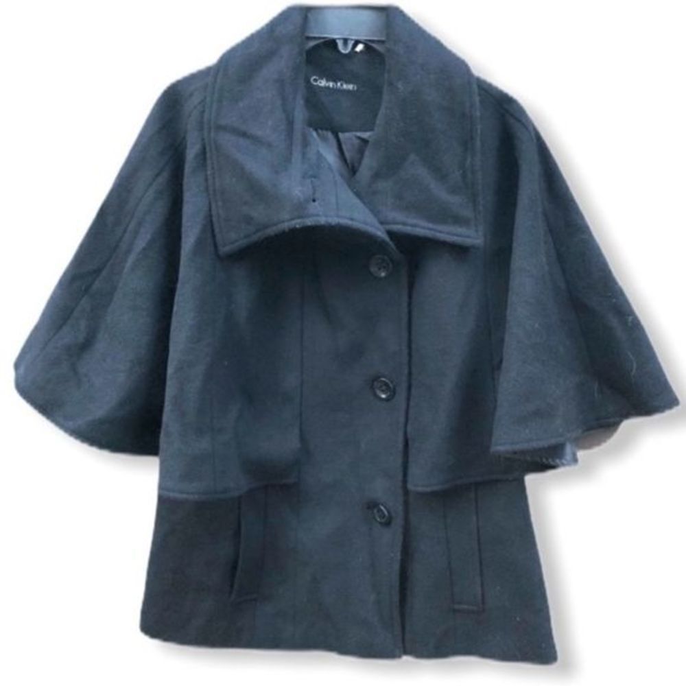 Calvin Klein Cape Coat Black